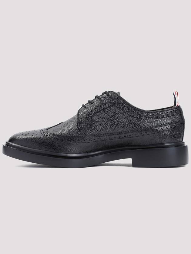 Men's Classic Long Wing Brogue Lace Up Brogue Shoes Black - THOM BROWNE - BALAAN 3