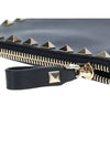 Rockstud Zipper Clutch Bag Black - VALENTINO - BALAAN.