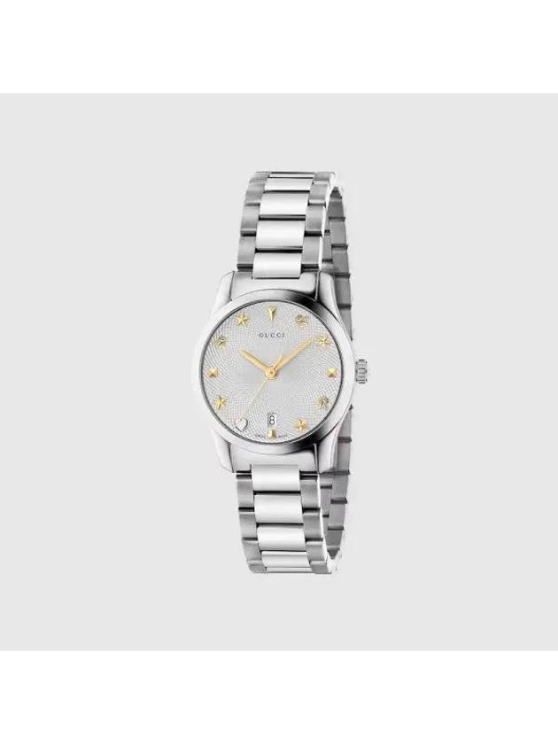 Steel G Timeless 27mm Watch Silver - GUCCI - BALAAN 1