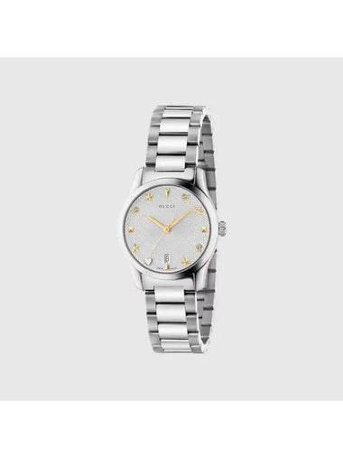 Steel G Timeless 27mm Watch Silver - GUCCI - BALAAN 1