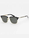 Eyewear Gold Rim Acetate Sunglasses  Gold Black - GUCCI - BALAAN 5