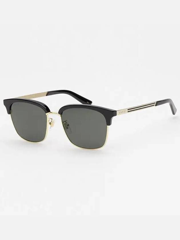 Eyewear Gold Rim Acetate Sunglasses  Gold Black - GUCCI - BALAAN 7