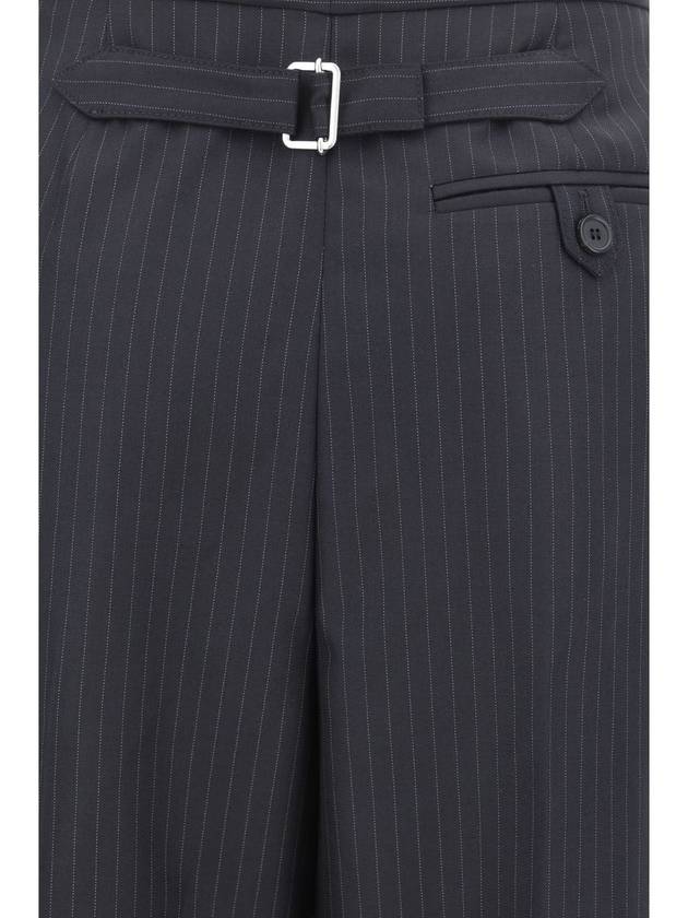 Alexander McQueen Navy Blue Wool Pants - ALEXANDER MCQUEEN - BALAAN 5