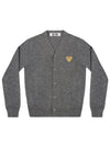 Play Gold Waffen Cardigan Dark Grey - COMME DES GARCONS - BALAAN 2