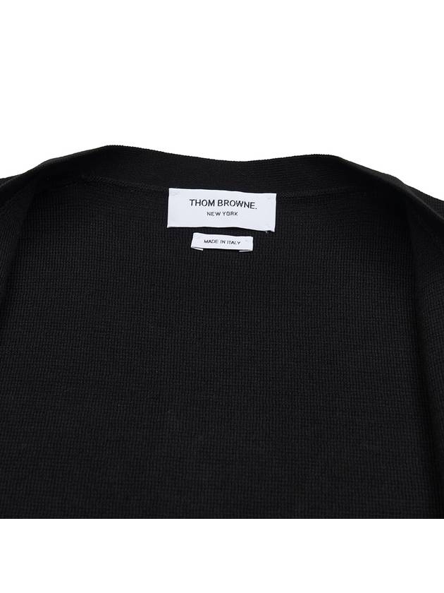 Milano Stitch 4-Bar Cardigan Black - THOM BROWNE - BALAAN 10