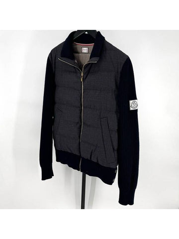 Gamma Blue Tricot Knit Padded Jacket - MONCLER - BALAAN 1