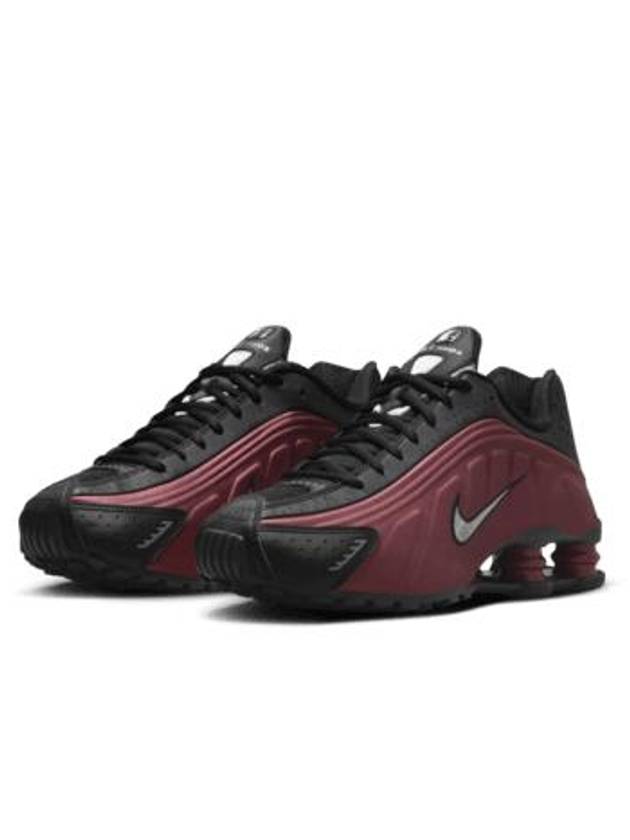 Shox R4 Low Top Sneakers Black Red - NIKE - BALAAN 3