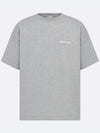 Embroidered Logo Cotton T-Shirt Grey - DIOR - BALAAN 1