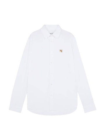 Mini Fox Head Classic BD Long Sleeve Shirt White - MAISON KITSUNE - BALAAN 1