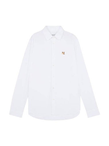 Mini Fox Head Classic BD Long Sleeve Shirt White - MAISON KITSUNE - BALAAN 1