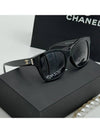 Eyewear Square Acetate Glass Pearl Sunglasses Black - CHANEL - BALAAN 3