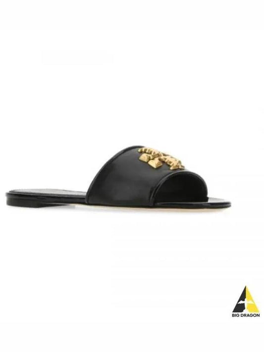 Logo Eleanor Slippers Black - TORY BURCH - BALAAN 2