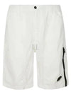 50 Fili Stretch Shorts White - CP COMPANY - BALAAN 2