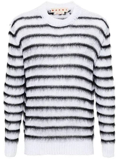 Brushed Striped Knit Top Black White - MARNI - BALAAN 2