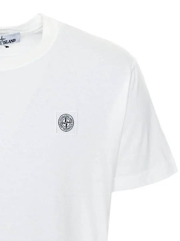 Men's Logo Short Sleeve T-Shirt White - STONE ISLAND - BALAAN 5