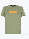 Micro Logo Print Short Sleeve T-shirt Green - STONE ISLAND - BALAAN 2