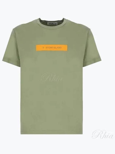 Micro Logo Print Short Sleeve T-shirt Green - STONE ISLAND - BALAAN 2