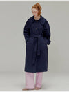 Volume sleeve big collar trench coat_Navy - OPENING SUNSHINE - BALAAN 1