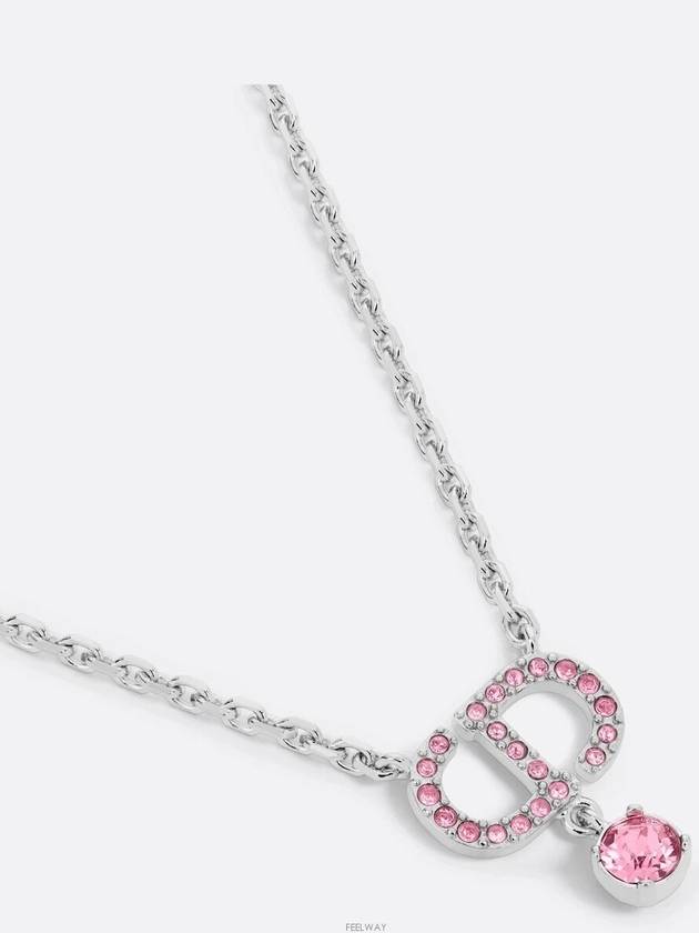 Petit CD Crystals Necklace Silver - DIOR - BALAAN 3