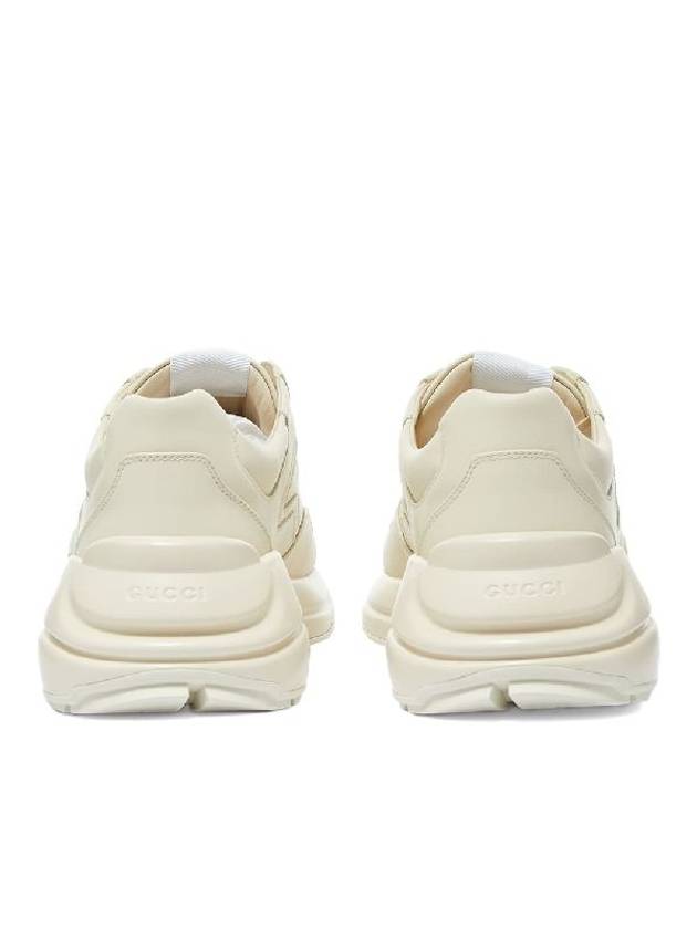 Rhyton Star Leather Low Top Sneakers Ivory - GUCCI - BALAAN 4