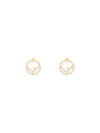 F Is Fendi Crystals Earrings Gold - FENDI - BALAAN 1