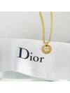 Gold Circle Round CD Logo Vintage Necklace 4VDIA24020 - DIOR - BALAAN 2