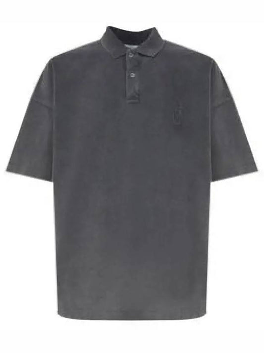 Anchor Embroidery Polo Shirt Dark Grey - JW ANDERSON - BALAAN 2