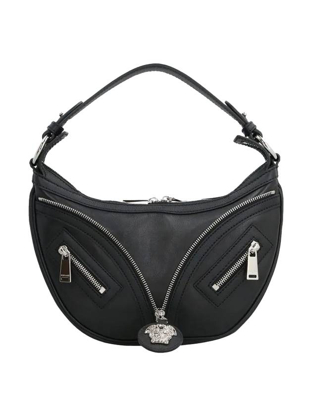 Repeat Small Hobo Shoulder Bag Black - VERSACE - BALAAN 1