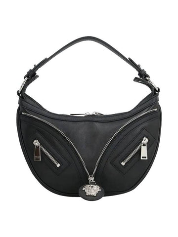 Repeat Small Hobo Shoulder Bag Black - VERSACE - BALAAN 1