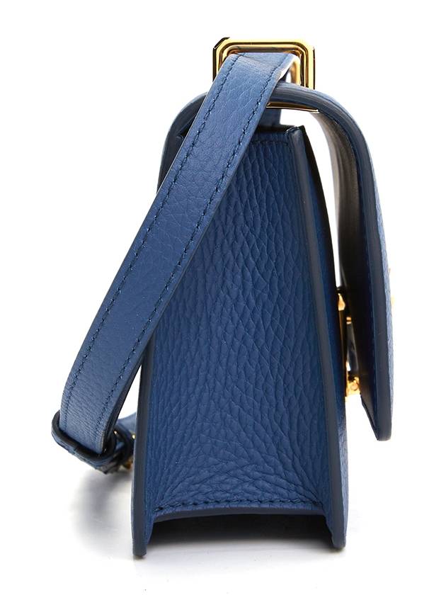 TB Grainy Leather Mini Cross Bag Blue - BURBERRY - BALAAN 4