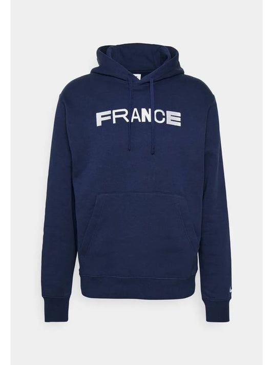 France Club Fleece Pullover Hoodie Navy - NIKE - BALAAN 1