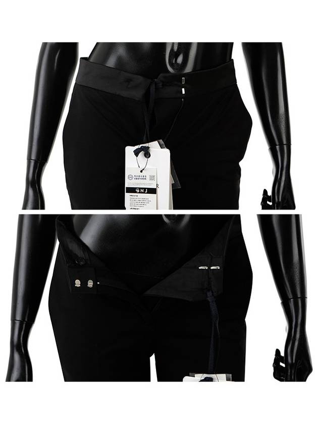 Women's Stretch Cotton Slacks Black - MONCLER - BALAAN.