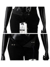 Women's Stretch Cotton Straight Pants Black - MONCLER - BALAAN 5