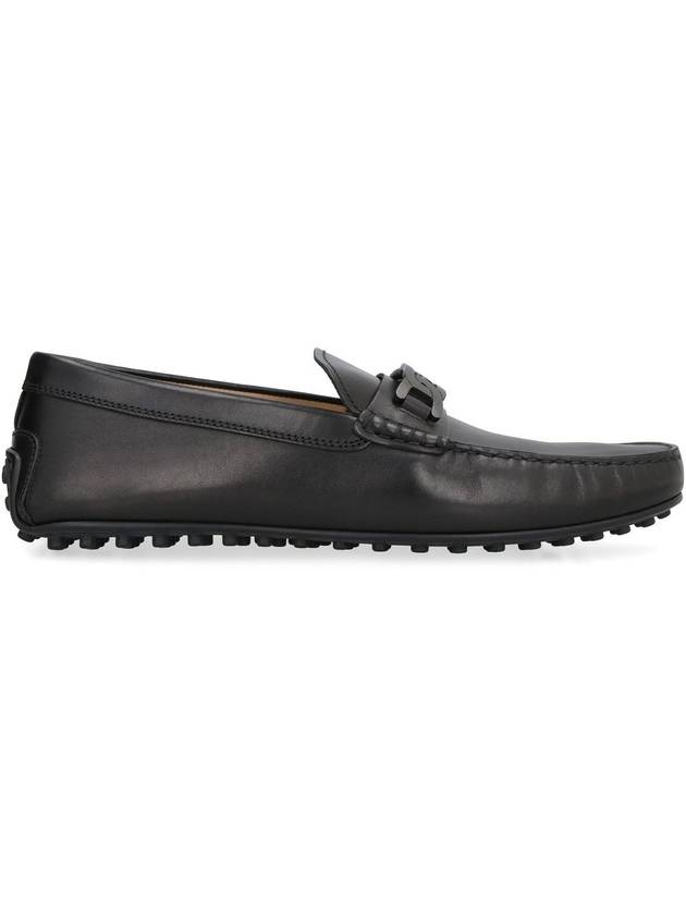 Men's City Gommino Leather Driving Shoes Black - TOD'S - BALAAN 3