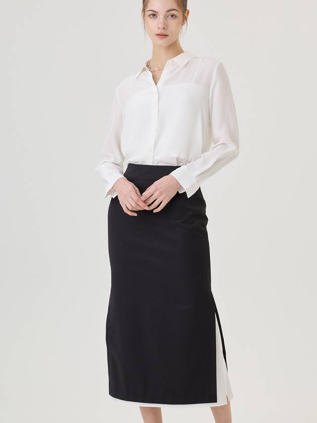 wool black and white double layer skirt - RS9SEOUL - BALAAN 2