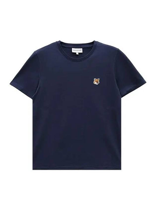 Fox Head Patch Regular Short Sleeve T-Shirt Navy - MAISON KITSUNE - BALAAN 2