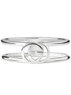 Interlocking GG Thin Open Ring YBC298036001 Silver - GUCCI - BALAAN 2