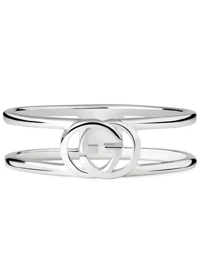 Interlocking GG Thin Open Ring YBC298036001 Silver - GUCCI - BALAAN 2