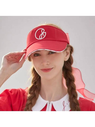 golf wear logo line color sun cap Red - J JANE - BALAAN 1