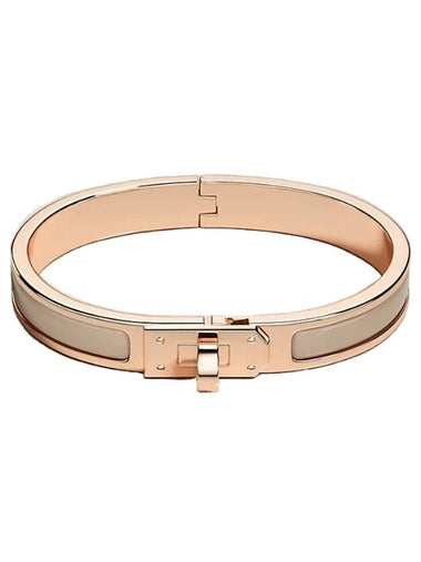 Mini Clic Kelly Bracelet Marronglace Rose Gold - HERMES - BALAAN 1