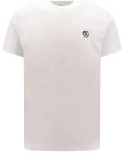 Embroidered Monogram Organic Cotton Short Sleeve T-Shirt White B0651081898 - BURBERRY - BALAAN 2