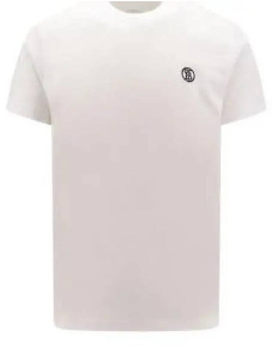 Embroidered Monogram Organic Cotton Short Sleeve T-Shirt White B0651081898 - BURBERRY - BALAAN 2