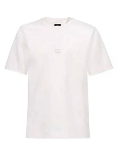 Logo Cotton Short Sleeve T-Shirt White - FENDI - BALAAN 2