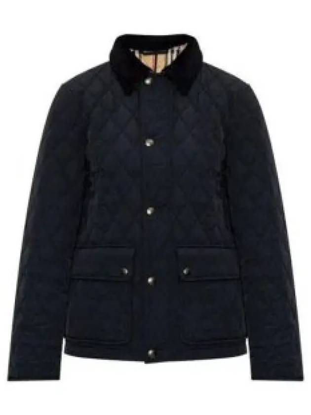 Corduroy Collar Quilted Jacket Black - BURBERRY - BALAAN 2