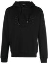 Rhinestone Embellished Cotton Hoodie Black - DSQUARED2 - BALAAN 2