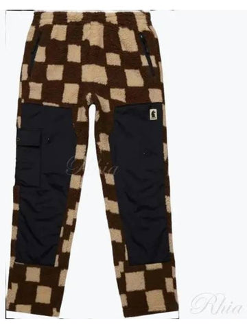 388000127 Brown Chess Club Jacquard Sherpa Pants - MARKET - BALAAN 1