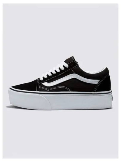 Old Skool Stackform Suede Canvas Low Top Sneakers Black - VANS - BALAAN 2