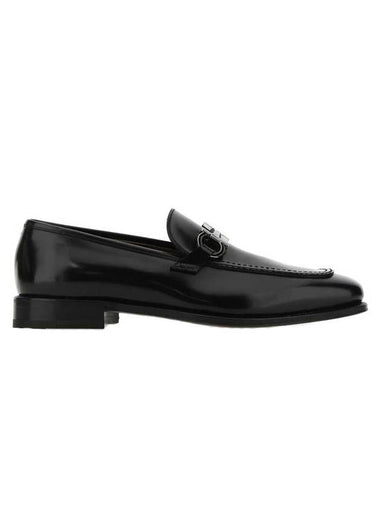 Gancini Ornament Moccasin Loafers Black - SALVATORE FERRAGAMO - BALAAN 1