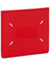 Maison Margiela Postitch Number Logo Leather Card Holder Red - MAISON MARGIELA - BALAAN 4