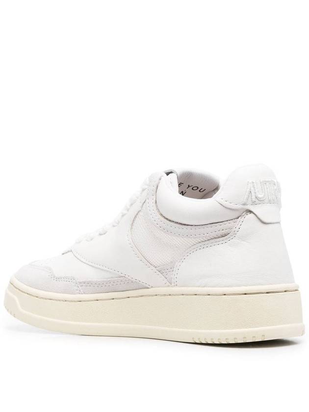 open suede mid mid low top sneakers white - AUTRY - BALAAN 3